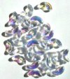 30 14mm Transparent Crystal AB Angel Wing Beads